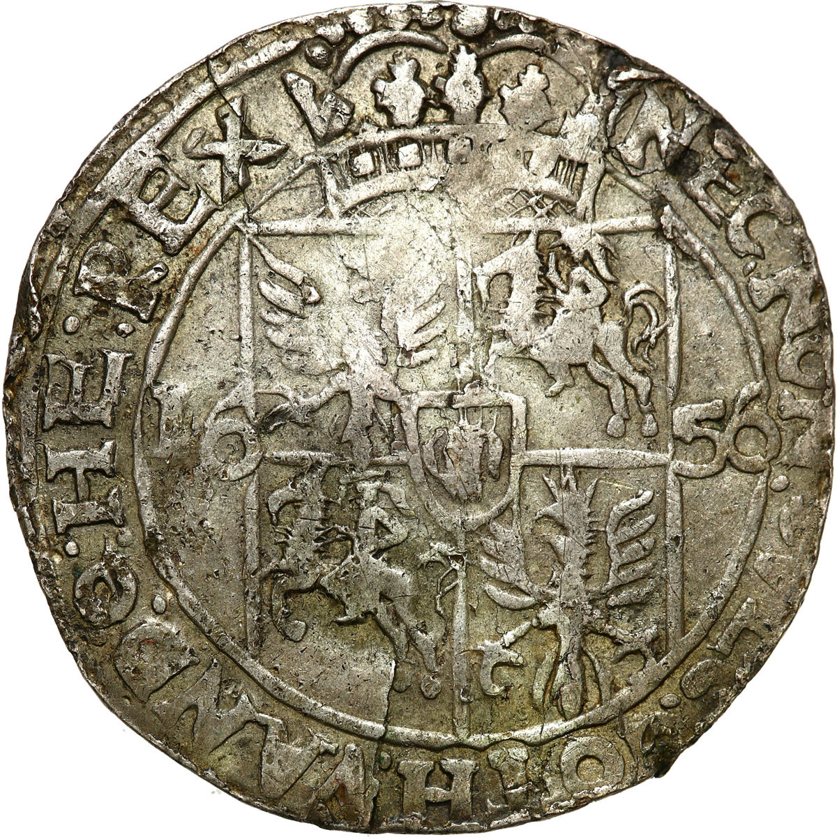 Jan II Kazimierz. Ort (18 groszy) 1656, Lwów - RZADKI